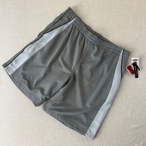 Old Navy Mens Gray Mesh Athletic Basketball Shorts Large Gray Side Stripe